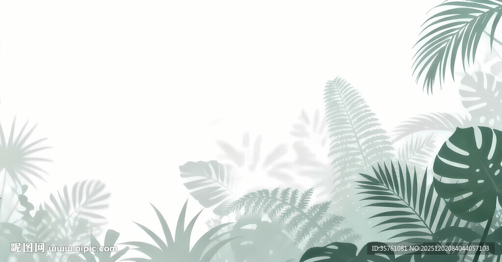 雾气磨砂膜效果绿植贴图