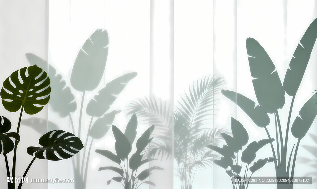 雾气磨砂膜效果绿植贴图