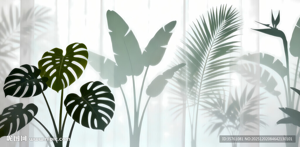 雾气磨砂膜效果绿植贴图