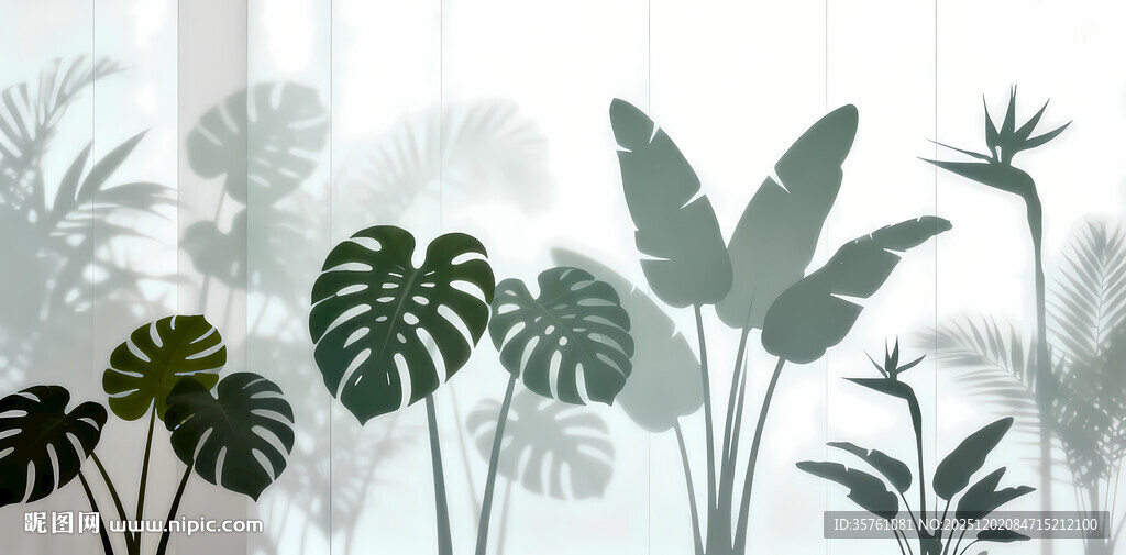 雾气磨砂膜效果绿植贴图