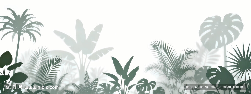 雾气磨砂膜效果绿植贴图