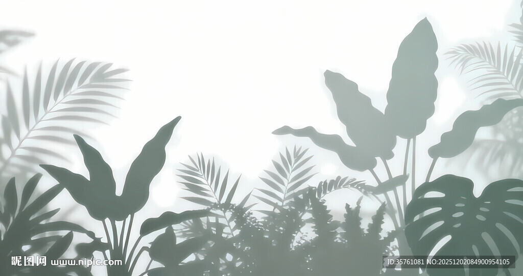 雾气磨砂膜效果绿植贴图