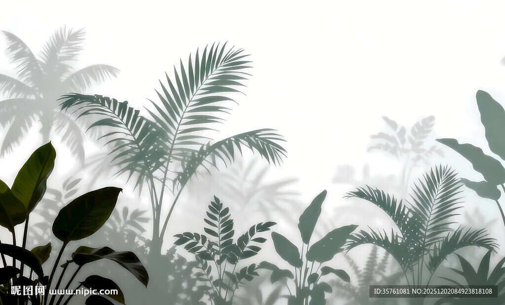 雾气磨砂膜效果绿植贴图