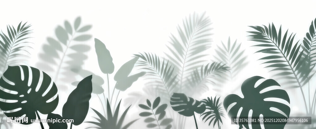 雾气磨砂膜效果绿植贴图