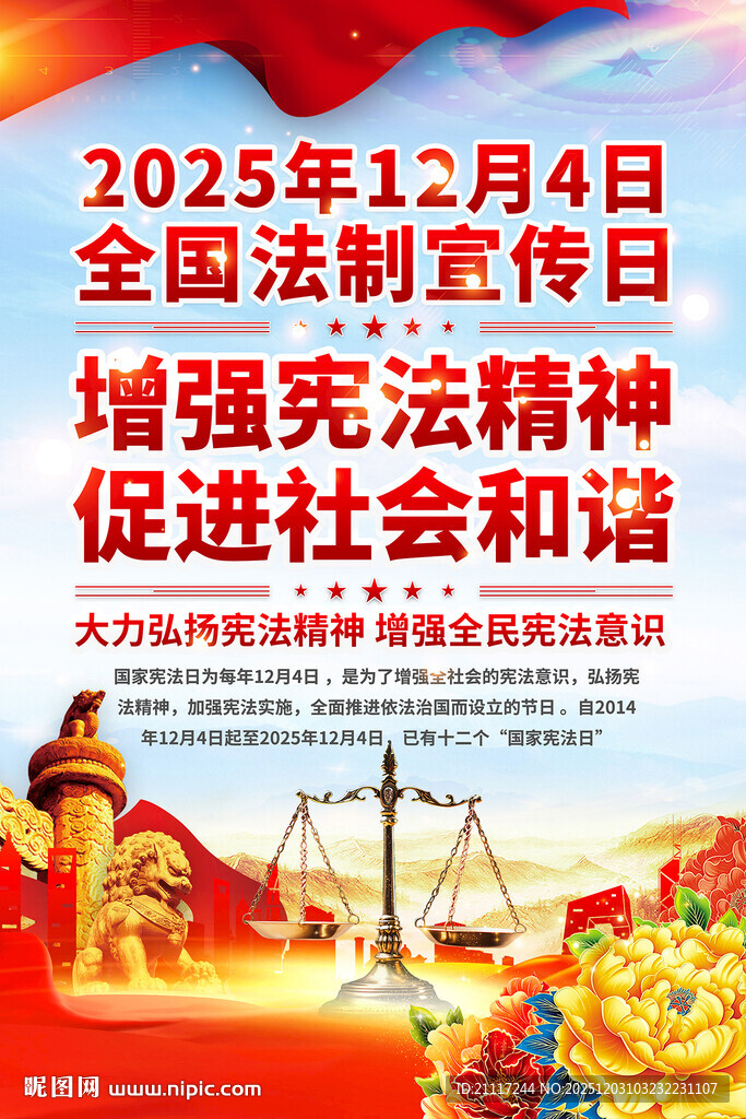 2025年法制宣传日海报