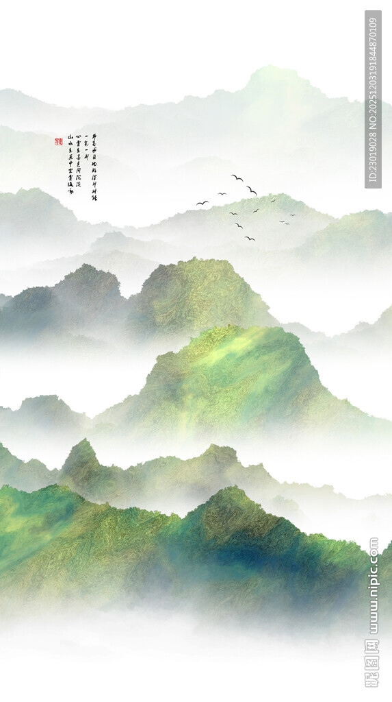 玄关意境山水画