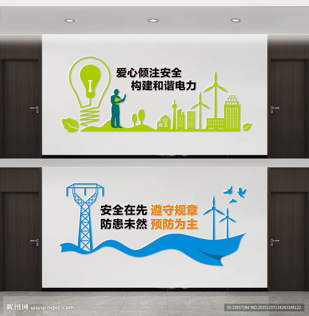 发电厂文化墙 安全生产