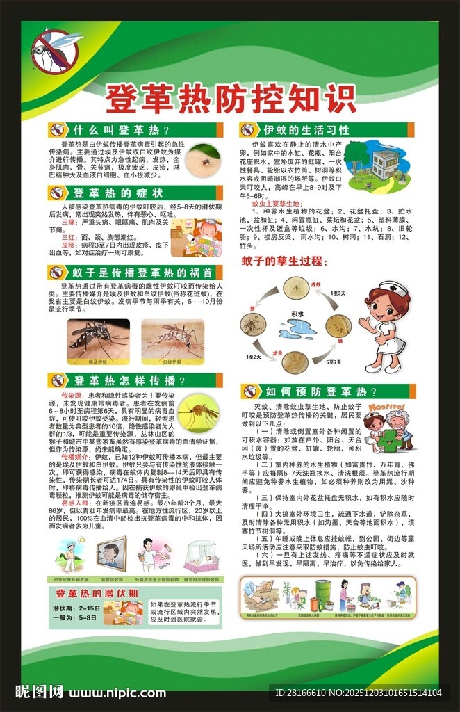 预防登革热知识海报