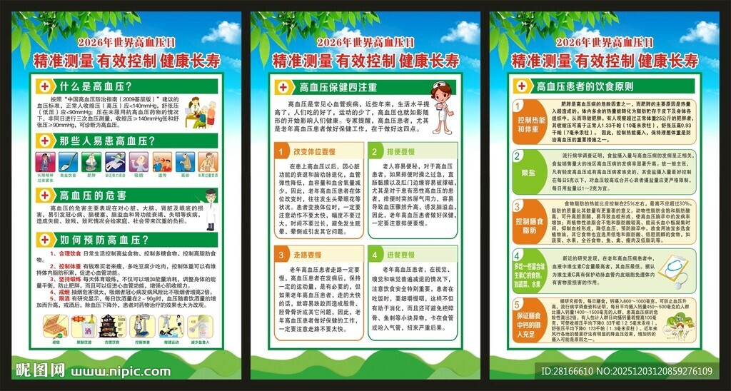 高血压日展板