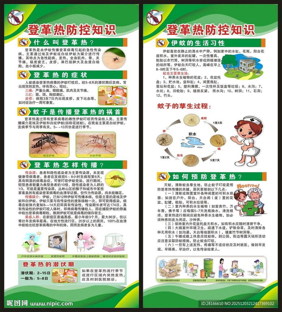 预防登革热知识展架