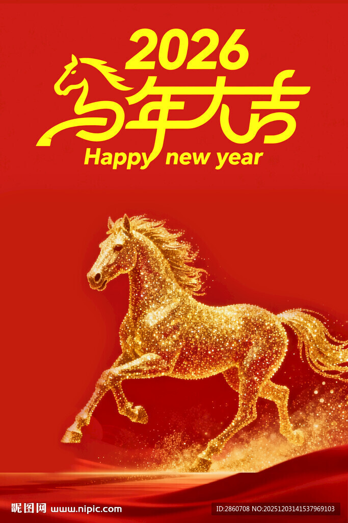 2026龙年吉祥喜庆海报