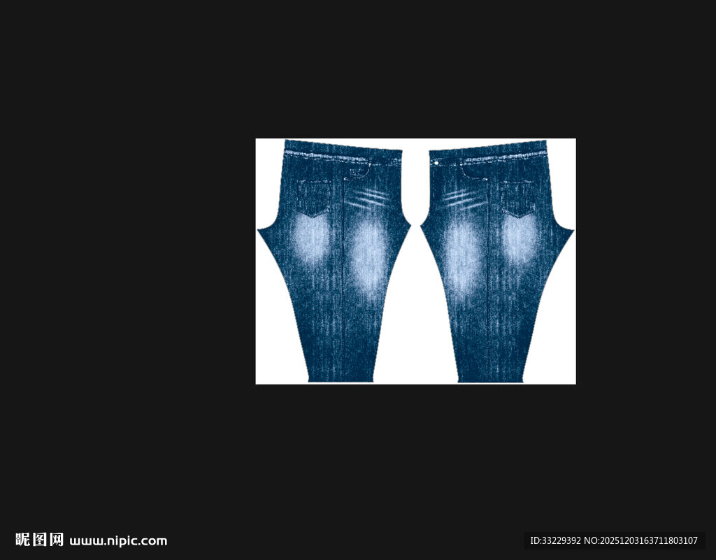 时尚蓝色牛仔裤展示