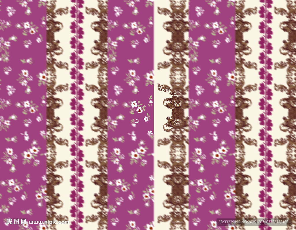 紫色花纹图案纹理设计