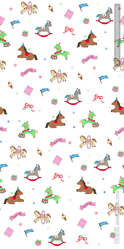 可爱卡通动物图案背景