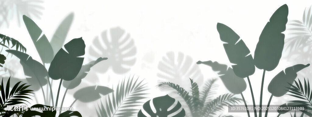 雾气磨砂膜效果绿植贴图