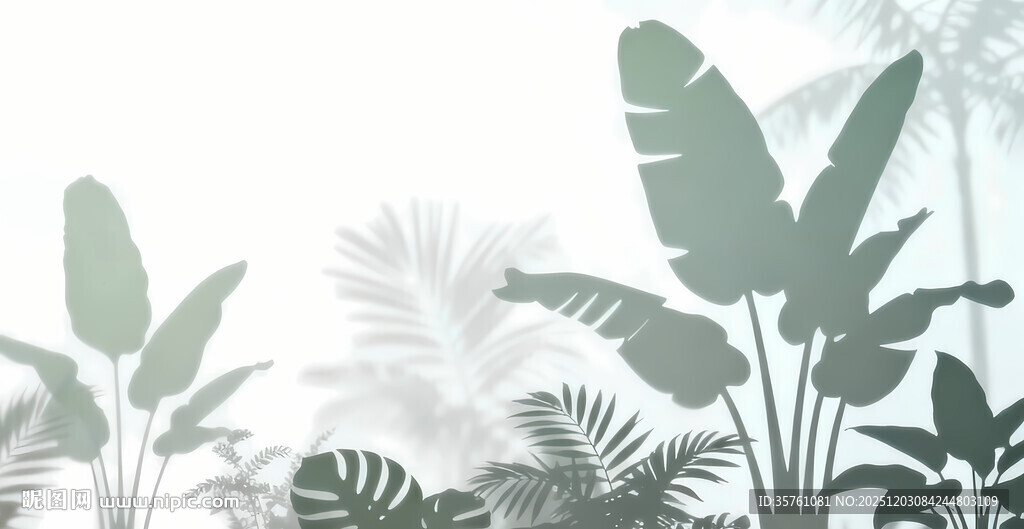 雾气磨砂膜效果绿植贴图