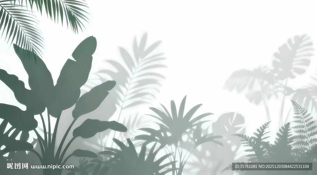 雾气磨砂膜效果绿植贴图