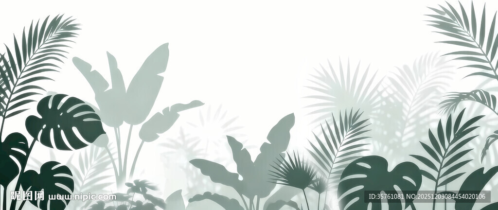 雾气磨砂膜效果绿植贴图