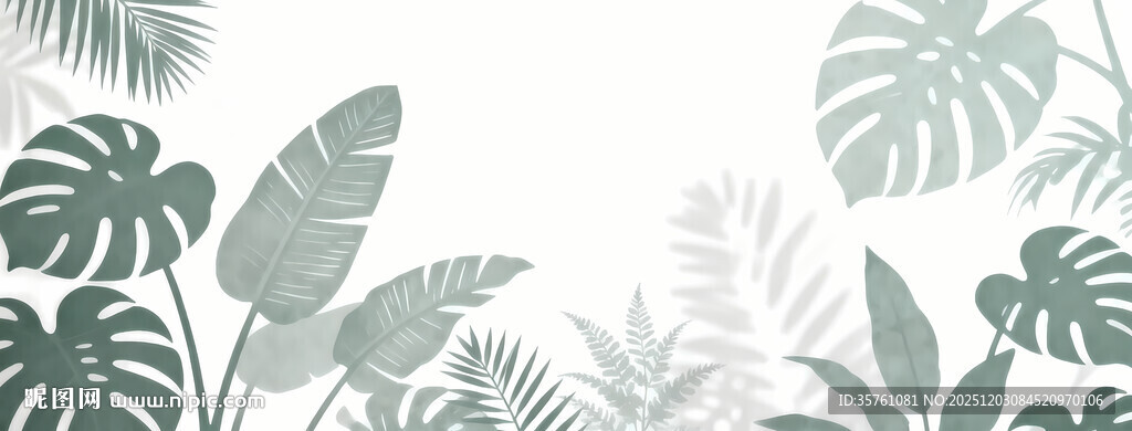 雾气磨砂膜效果绿植贴图