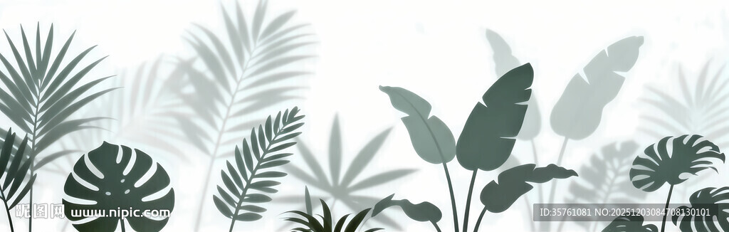 雾气磨砂膜效果绿植贴图