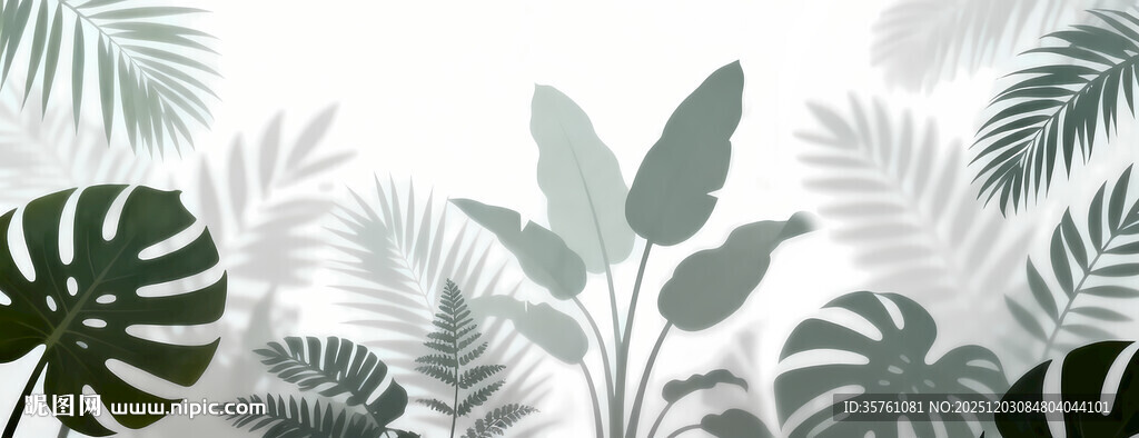 雾气磨砂膜效果绿植贴图