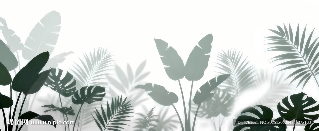 雾气磨砂膜效果绿植贴图