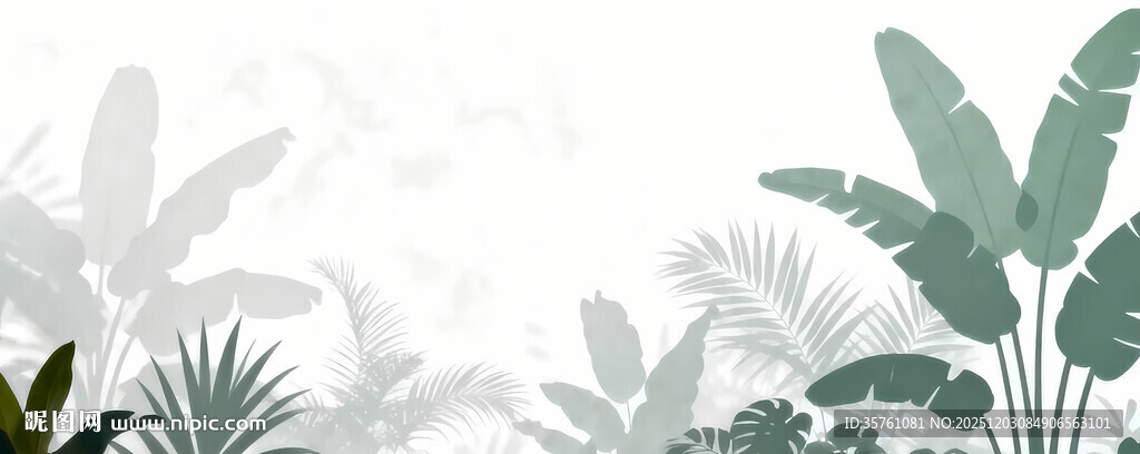 雾气磨砂膜效果绿植贴图