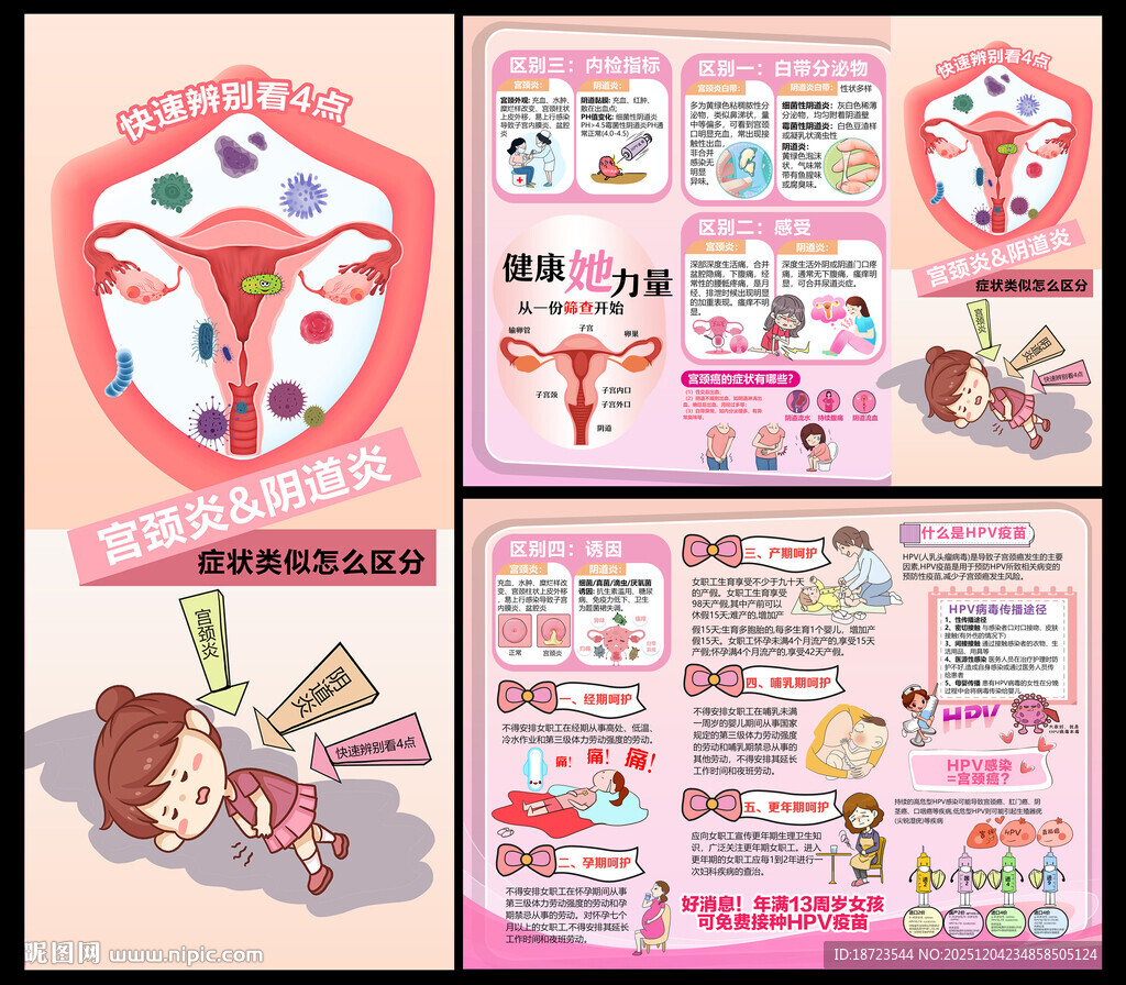 妇女健康知识三折页