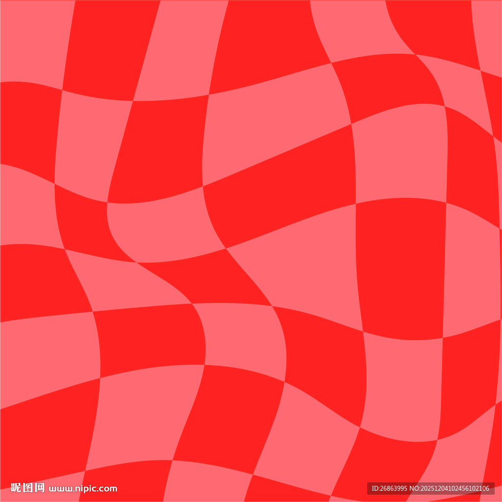 扭曲方格几何图案