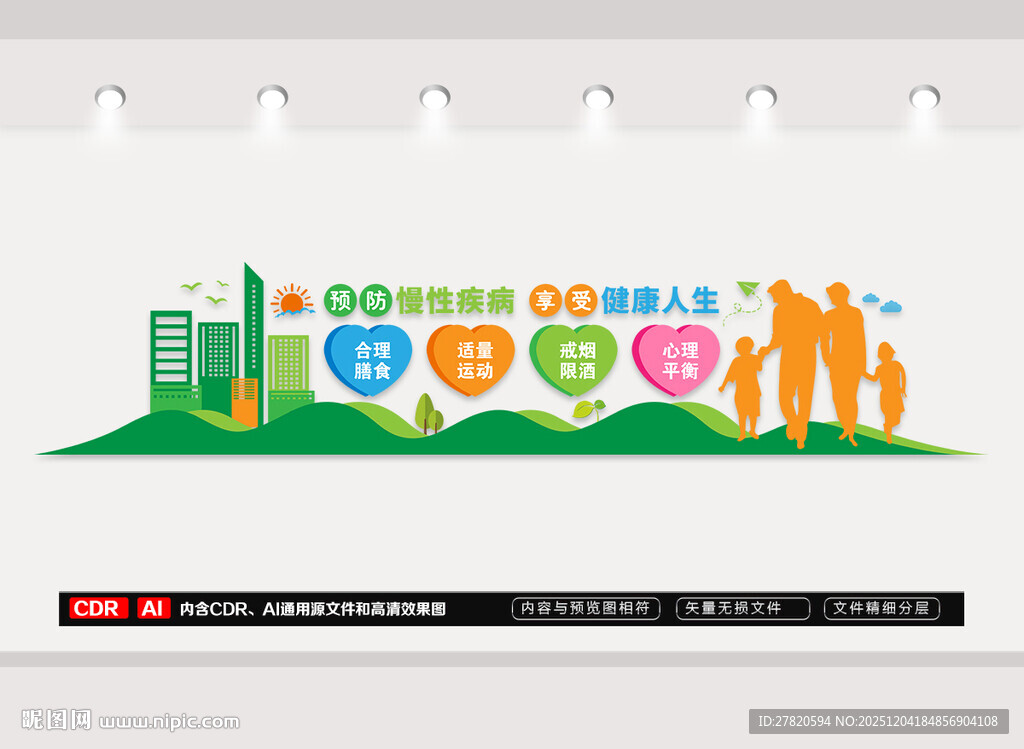 预防慢性疾病文化墙