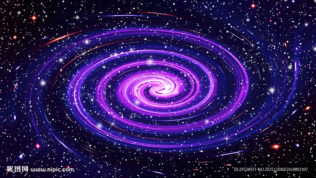 紫色旋涡星空星系