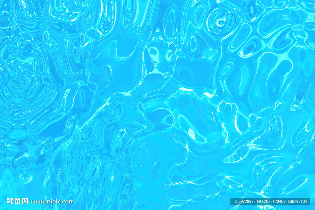 蓝色水波纹理背景图