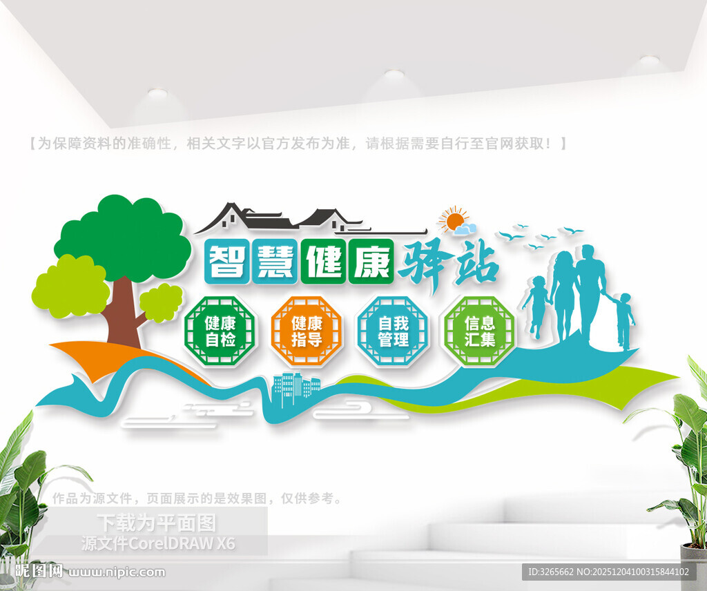 智慧健康驿站文化墙