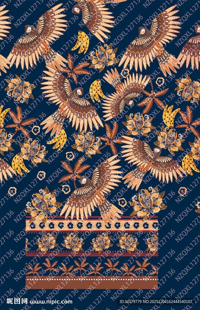 中式传统刺绣图案装饰