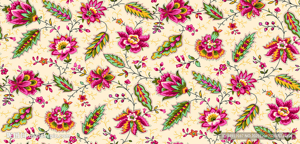 花卉图案背景纹理设计