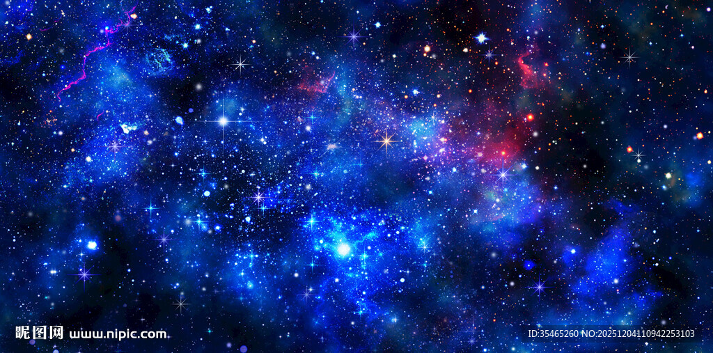 蓝色星空图