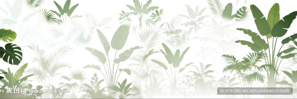 雾气磨砂膜效果绿植贴图