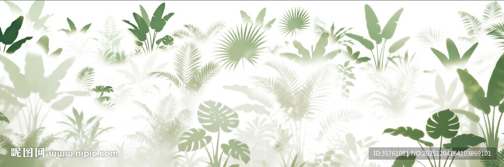 雾气磨砂膜效果绿植贴图