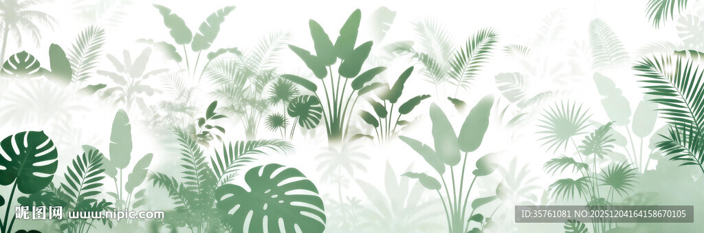 雾气磨砂膜效果绿植贴图