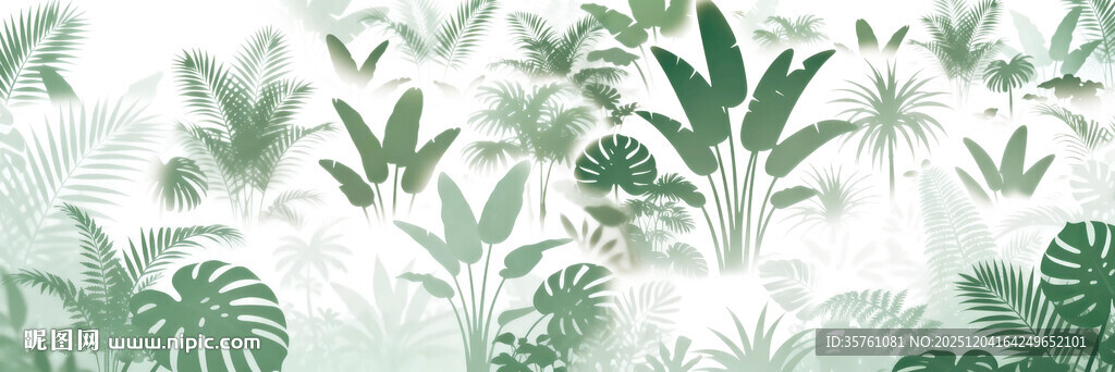 雾气磨砂膜效果绿植贴图