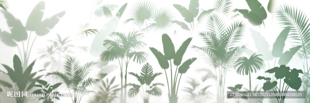 雾气磨砂膜效果绿植贴图