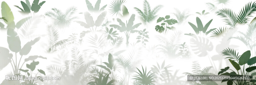 雾气磨砂膜效果绿植贴图