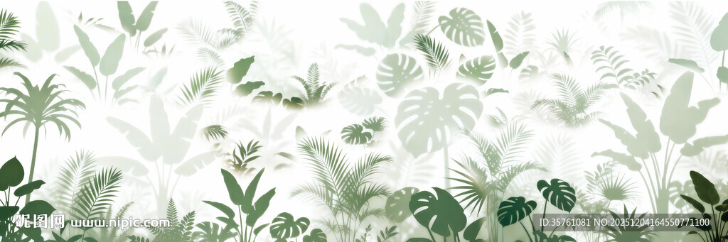 雾气磨砂膜效果绿植贴图