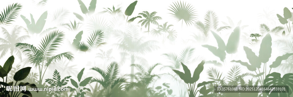 雾气磨砂膜效果绿植贴图