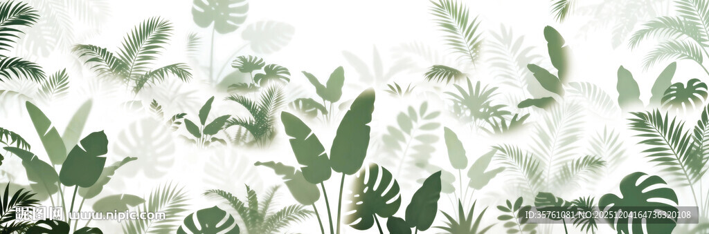 雾气磨砂膜效果绿植贴图