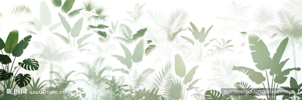 雾气磨砂膜效果绿植贴图