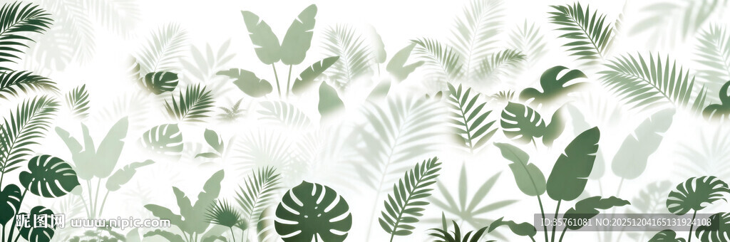 雾气磨砂膜效果绿植贴图