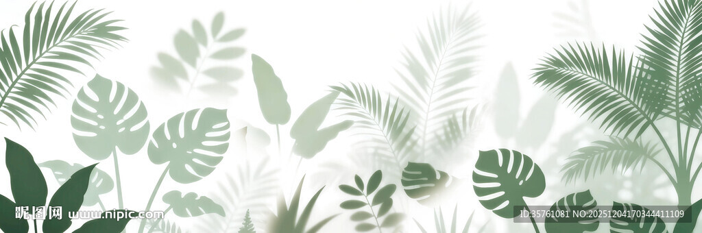 雾气磨砂膜效果绿植贴图