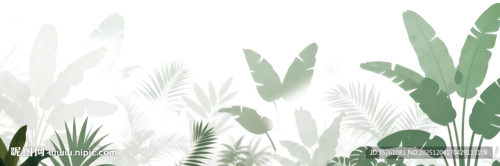 雾气磨砂膜效果绿植贴图