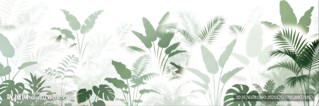 雾气磨砂膜效果绿植贴图